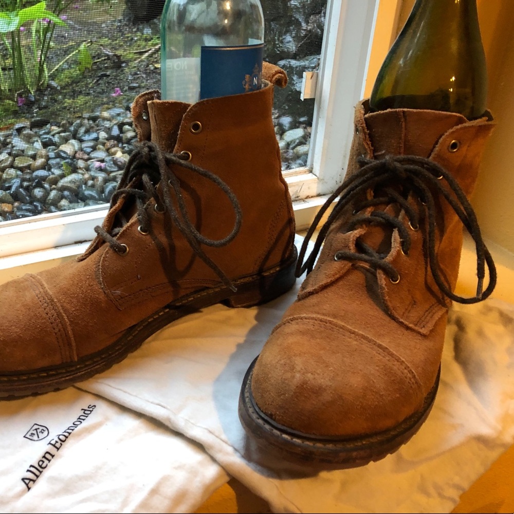 Allen Edmonds Normandy Boots Tan Suede size 11